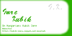 imre kubik business card